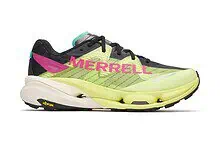Merrell MTL SpeedARC Peak trail running shoe in lime green and black.