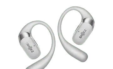 Wireless SHOKZ headphones designed for outdoor running and sports.