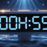 00h55 signification horloge digitale rayons lumière