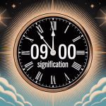 09h00 signification illustration horloge mystique et spirituelle