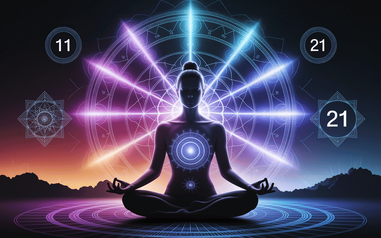 11h21 signification silhouette méditation auras spiritualité