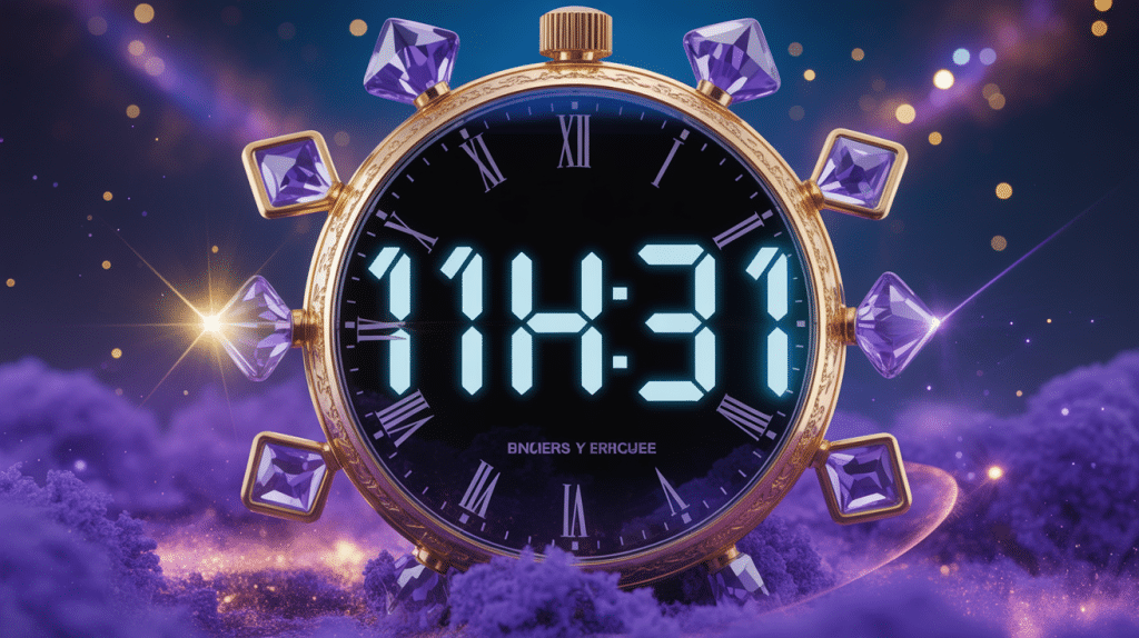 Horloge digitale 11h31 signification ambiance spirituelle