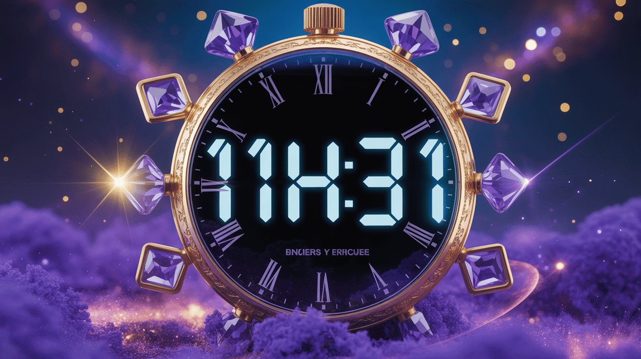 Horloge digitale 11h31 signification ambiance spirituelle