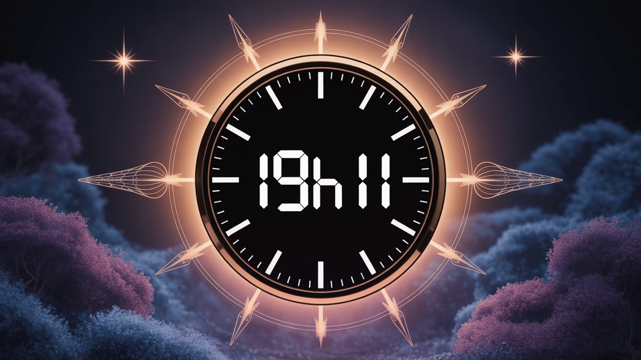 19h11 signification sur une horloge digitale spirituelle