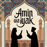 illustration amin wa iyak mosquée et calligraphie arabe