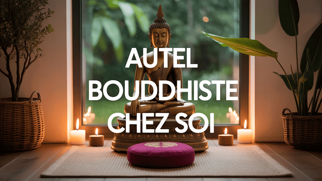 Autel bouddhiste maison moderne coin paisible