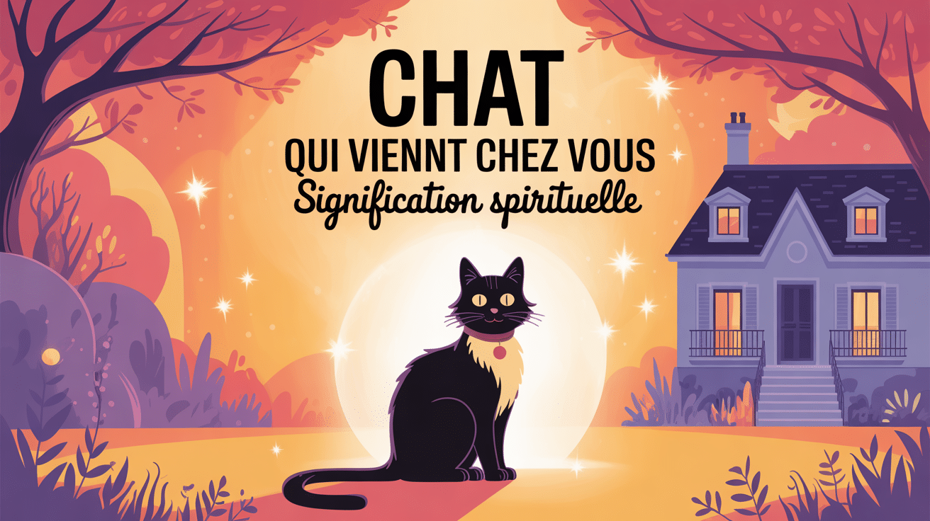Chat qui vient chez moi : signification spirituelle, chat mystique devant une maison