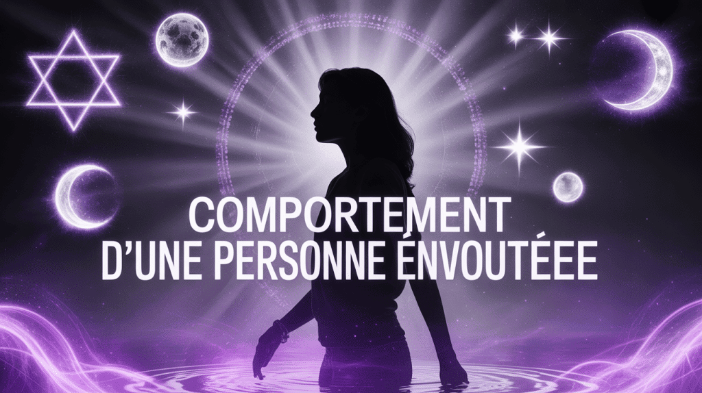 Silhouette avec aura, comportement d'une personne envoûtée