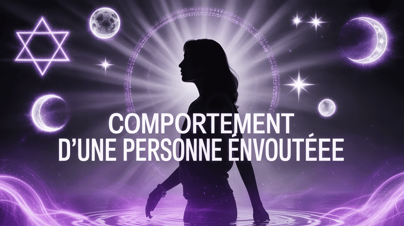 Silhouette avec aura, comportement d'une personne envoûtée