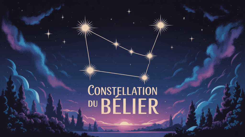 Constellation du Bélier embaumeur.com ciel étoilé illustration