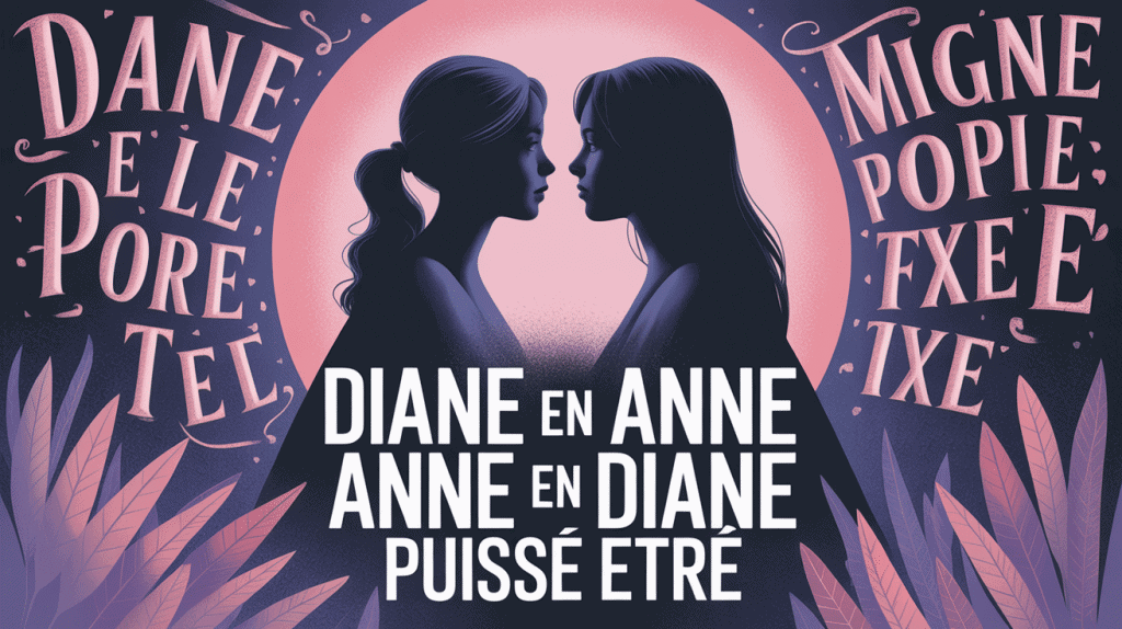 Illustration mystérieuse diane en anne et anne en diane puisse être avec miroir