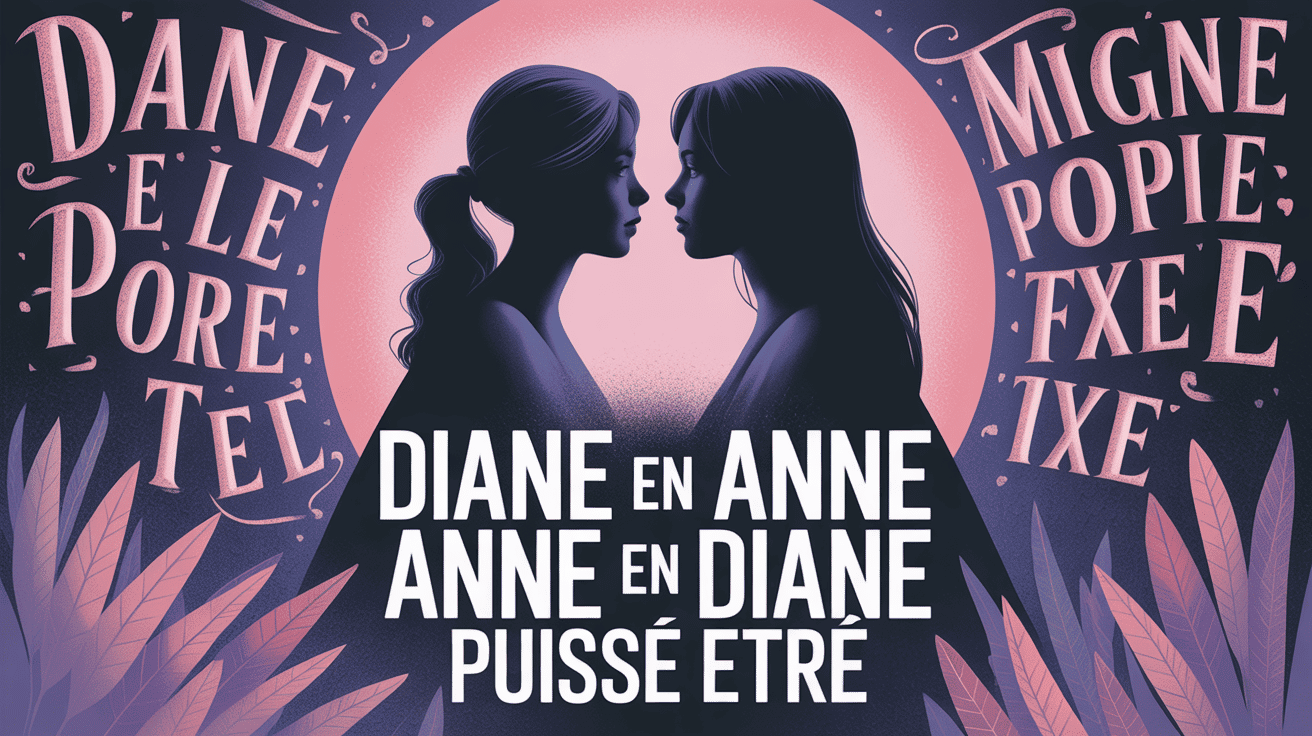 Illustration mystérieuse diane en anne et anne en diane puisse être avec miroir