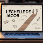 L'échelle de Jacob blog sur ordinateur avec symboles spirituels
