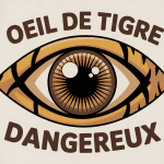 Œil de tigre danger illustration sécurité et danger
