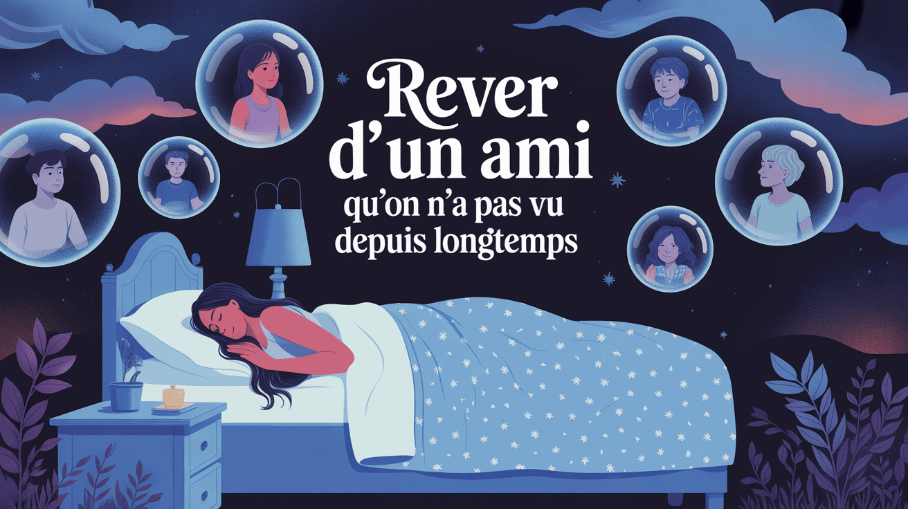 Image rêve d'un ami qu'on n'a pas vu depuis longtemps en ambiance nocturne