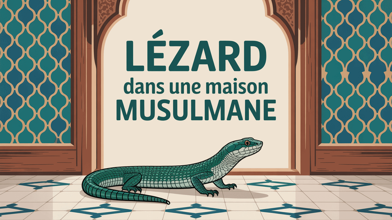 signification lézard dans une maison en islam illustration décorative