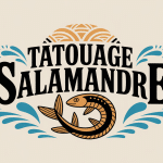 Signification tatouage salamandre stylisée feu eau moderne