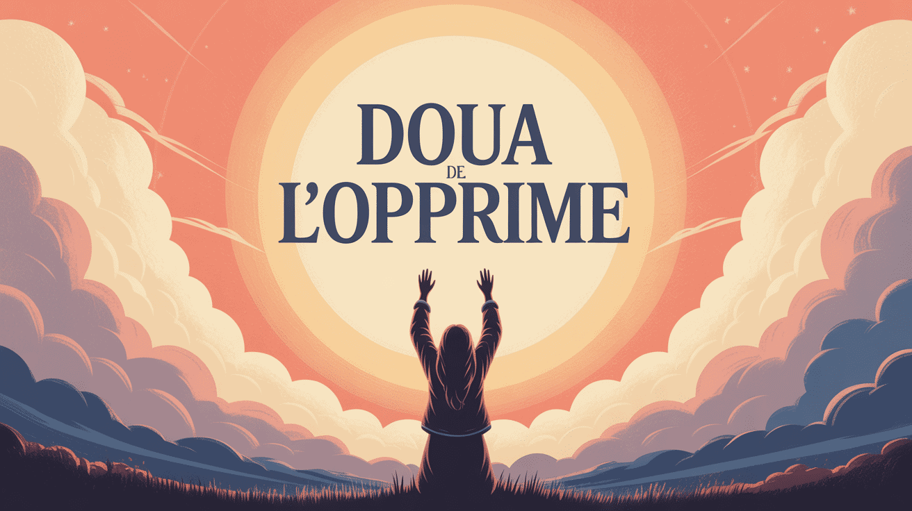 doua de l'opprimé image prière silhouette lumière