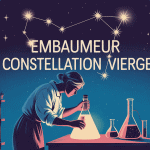 Embaumeur constellation vierge sous ciel étoilé laboratoire