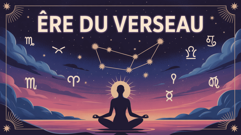 Illustration constellation Verseau astrologique ciel étoilé ere du verseau