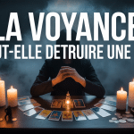 La voyance a détruit ma vie illustration sombre cartes tarot chaînes brisées