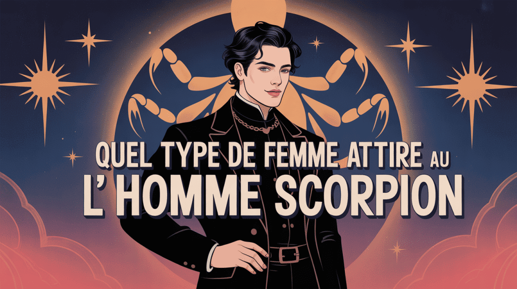 Illustration quel genre de femme aime l homme scorpion élégant costume noir