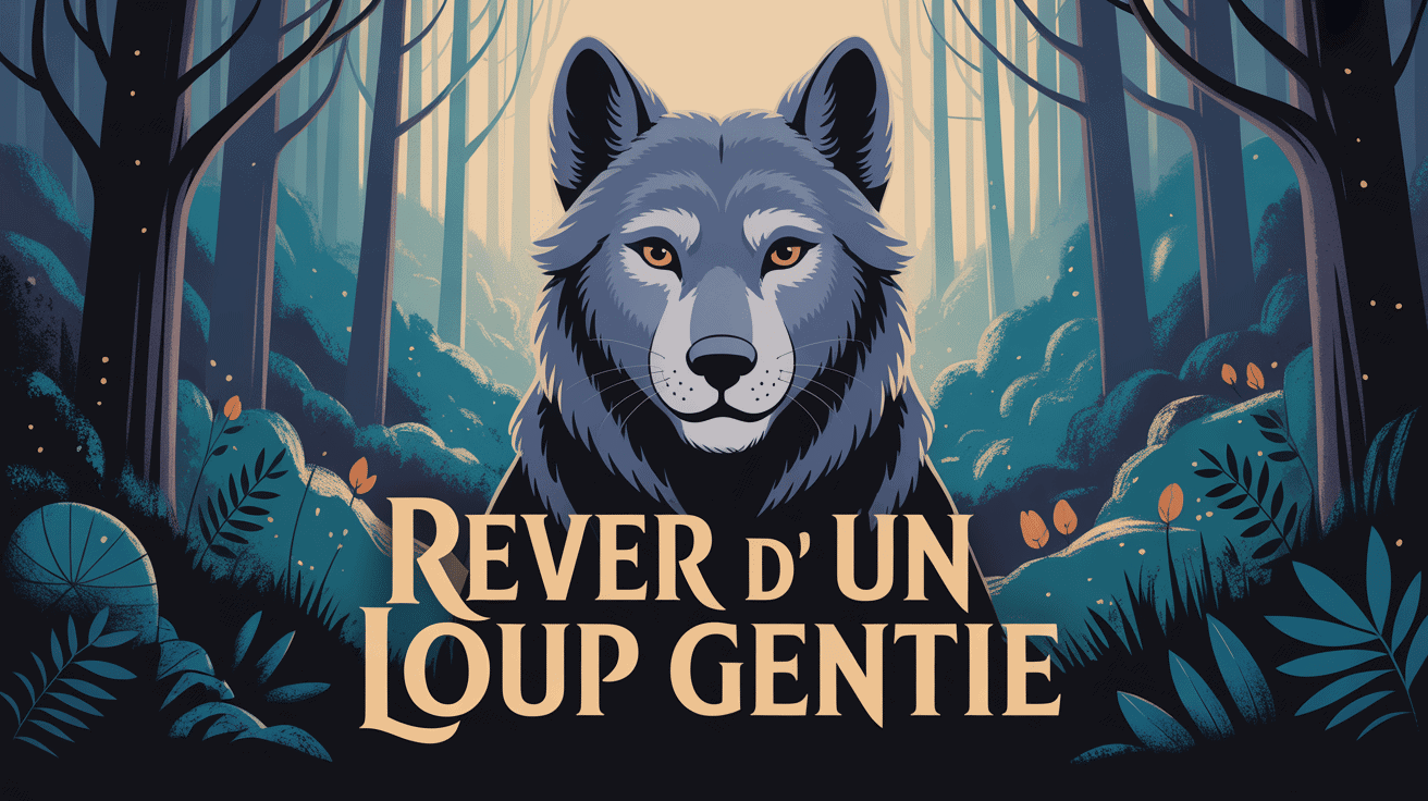 Rêver de loup gentil loup gris forêt mystique