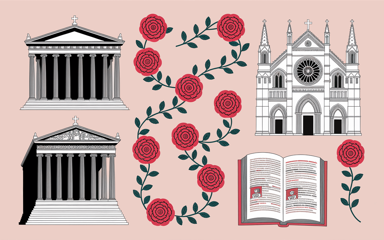 Rose symbole histoire antique médiéval