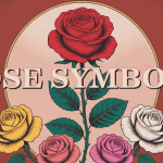 Rose symbole illustration centrale couleurs
