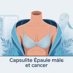 Capsulite épaule et cancer, image médicale vectorielle
