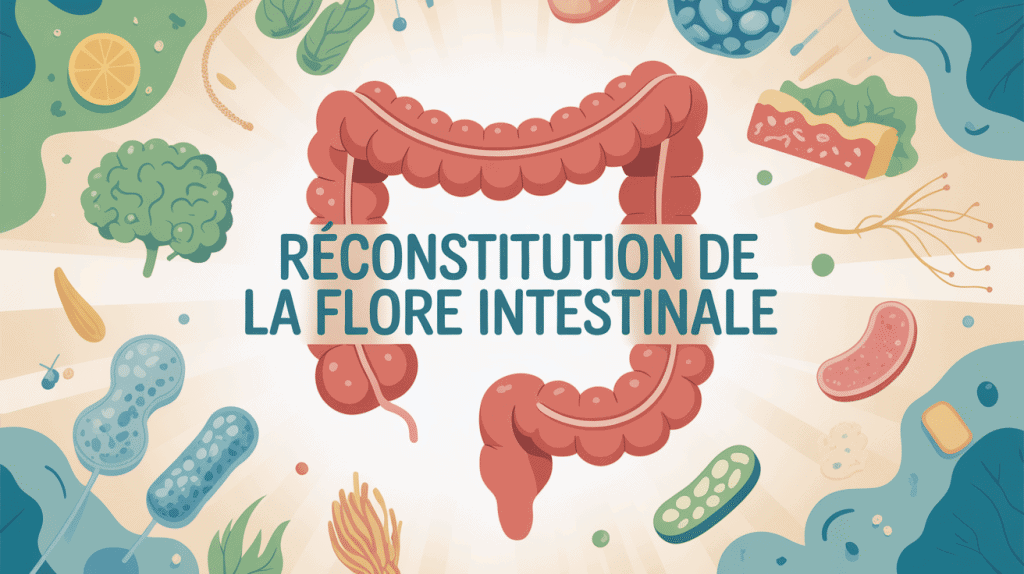 Illustration du rééquilibrage de la flore intestinale
