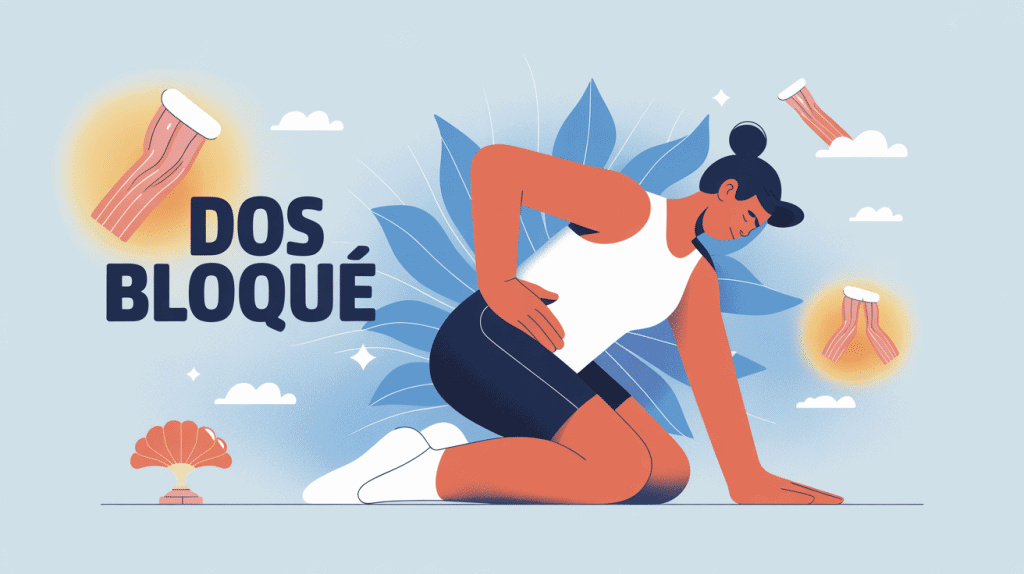 dos bloqué comment faire illustration soulagement et douleur