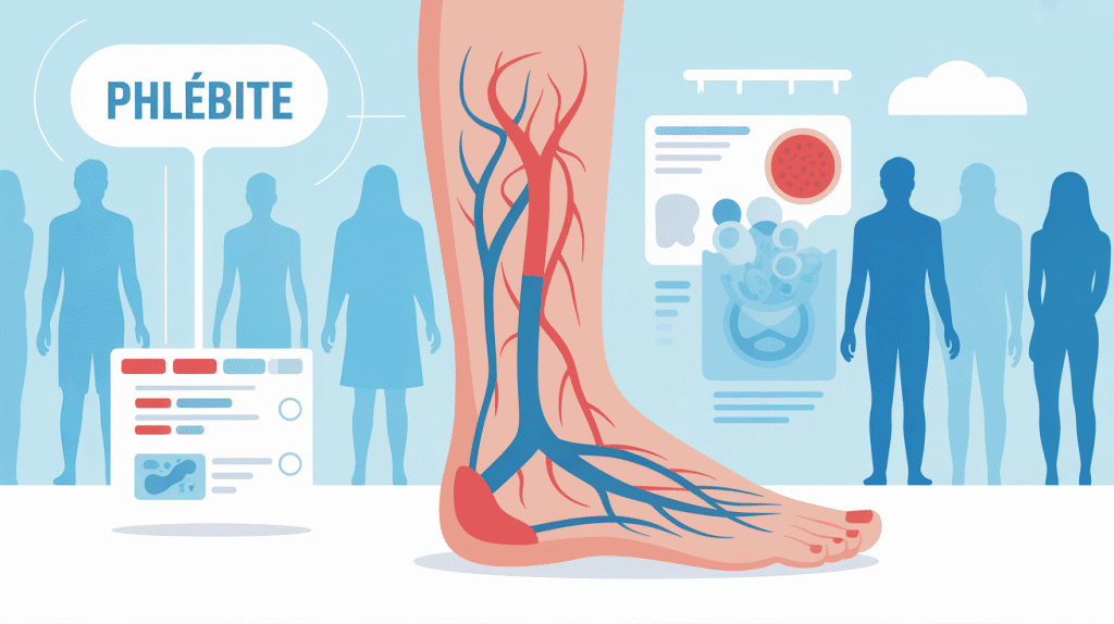 schéma veines jambe en combien de temps évolue une phlébite