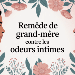 remède de grand-mère contre les odeurs intimes illustration féminine et fleurs