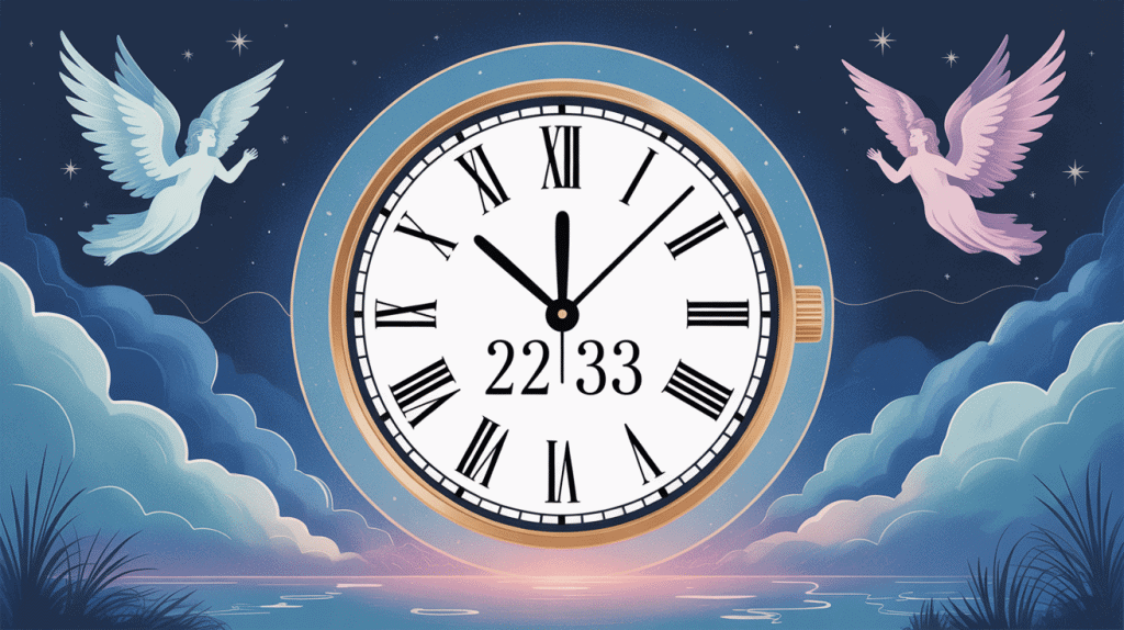 22h33 signification image montre anges lumière