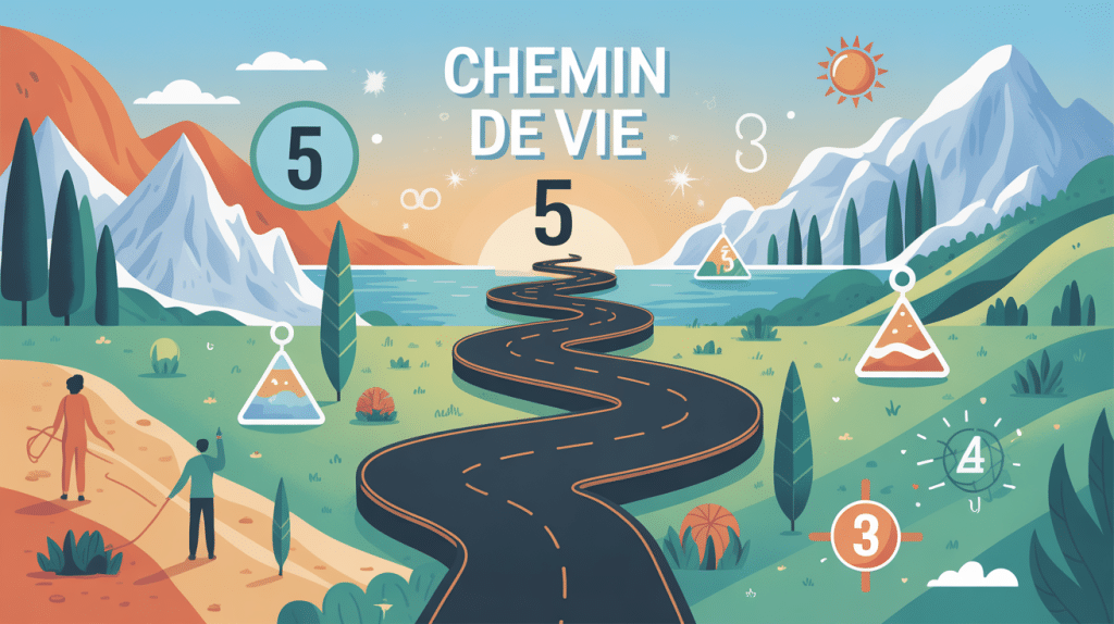 chemin de vie 5 image route aventure liberté numérologie