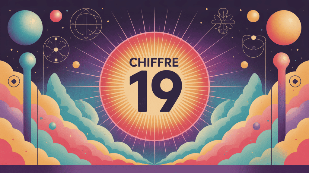 illustration chiffre 19 symbolique spiritualité sciences