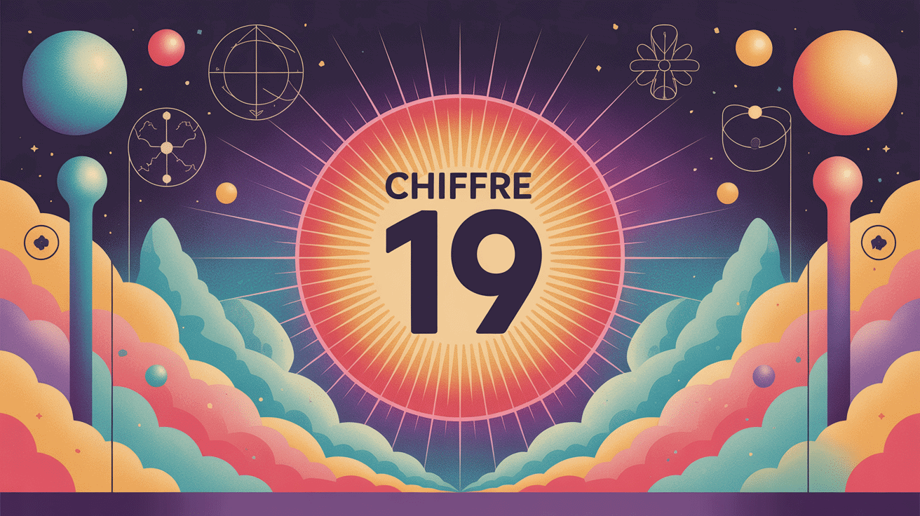 illustration chiffre 19 symbolique spiritualité sciences