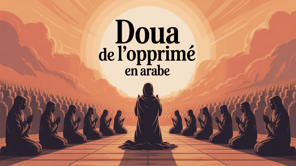 doua de l'opprimé en arabe illustration prière résilience