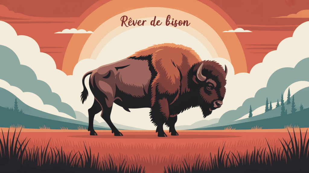rever de bison bison majestueux dans brouillard reve