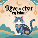 illustration rêve de chat en islam ambiance spirituelle