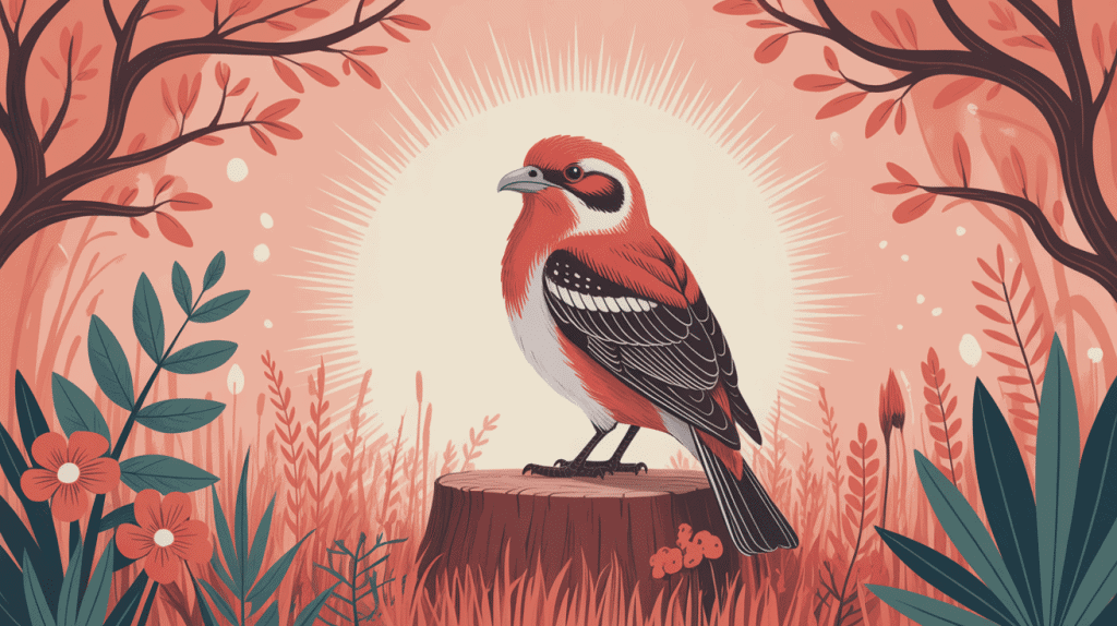 Rouge-gorge dans mon jardin signification illustration vectorielle lumineuse