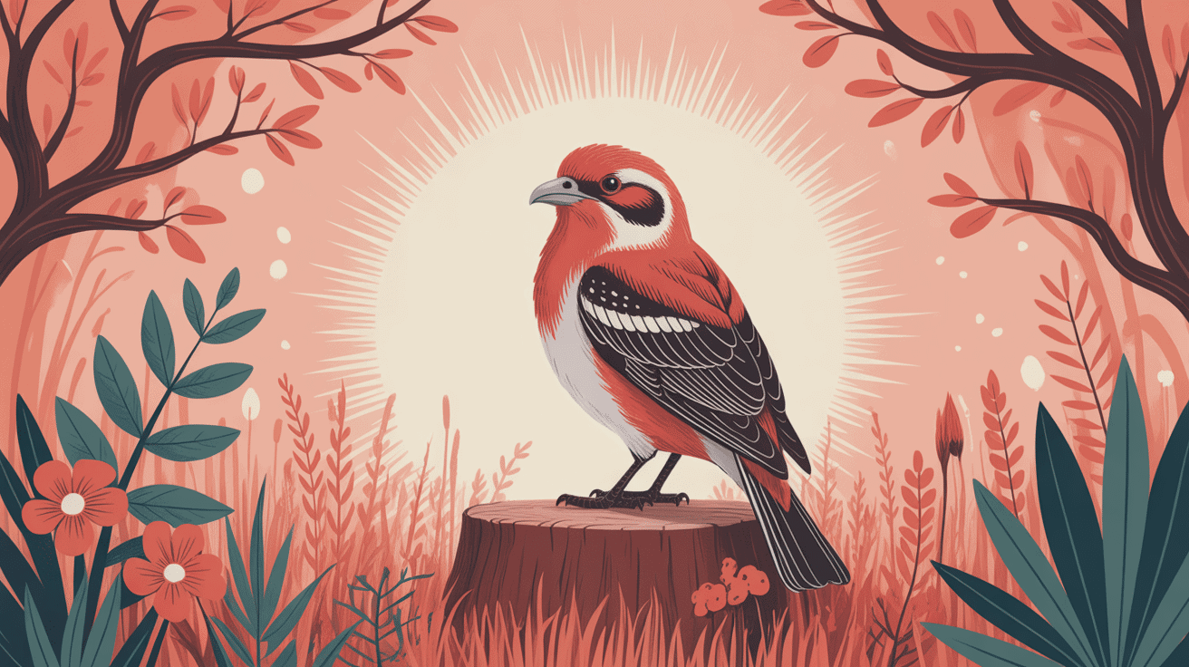 Rouge-gorge dans mon jardin signification illustration vectorielle lumineuse