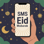 sms eid mubarak message lumineux smartphone