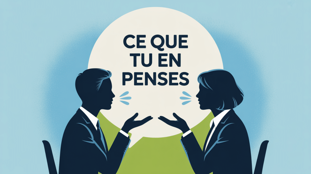ce que tu en penses deux personnes discutent bulle de dialogue