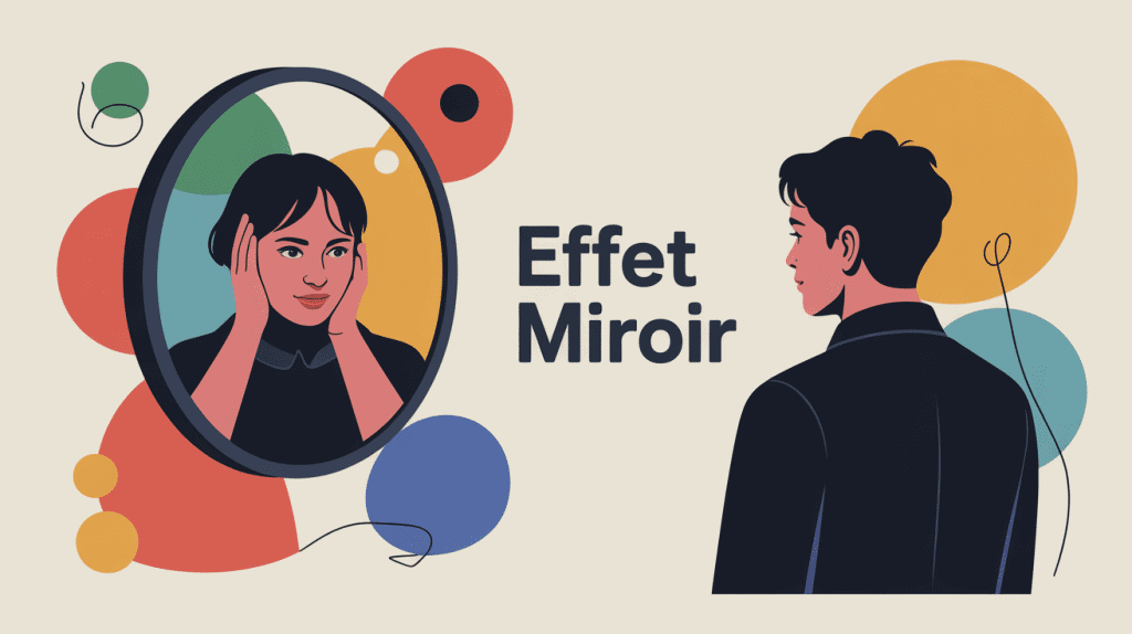 effet miroir illustration psychologie et relations