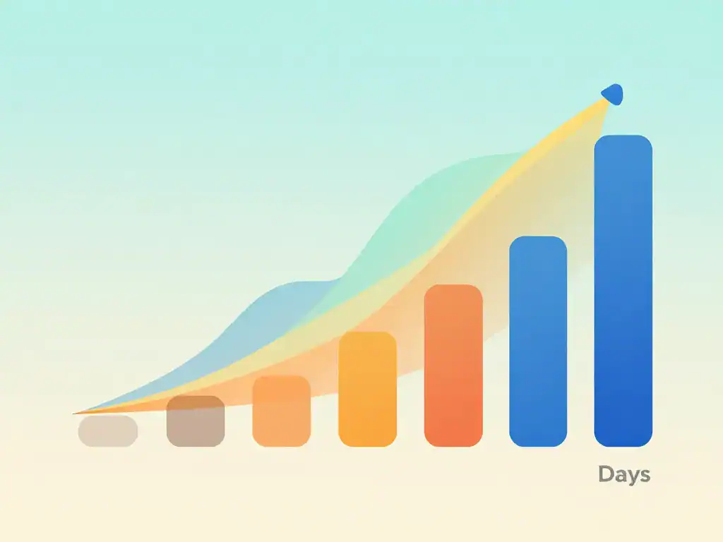 exemple de 7 jours glissants progression des données