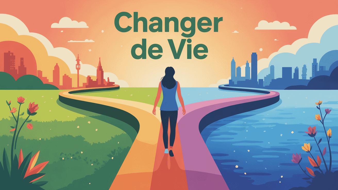 il n'y a pas qu'une vie dans la vie image vectorielle changer de vie