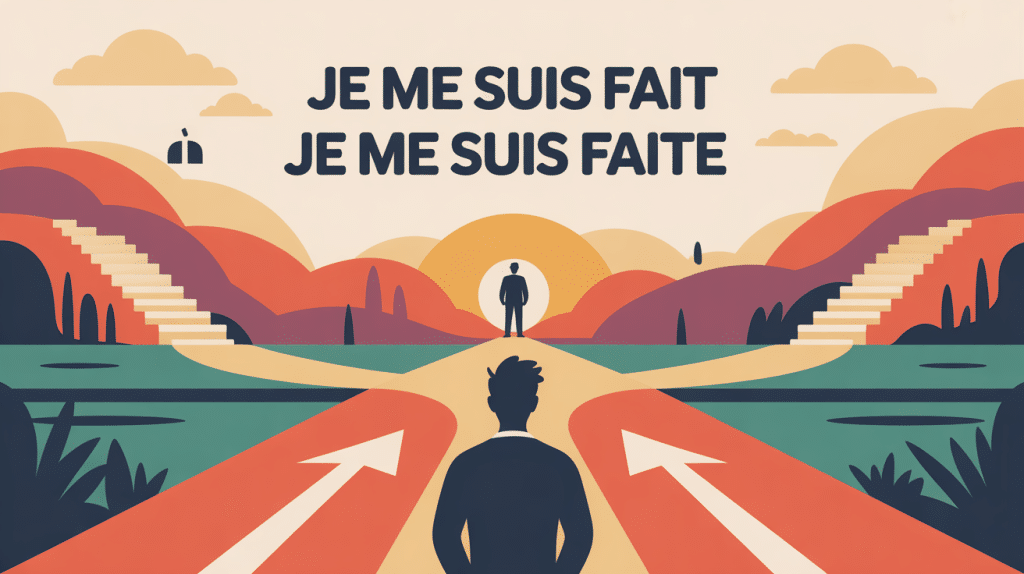 illustration je me suis fait ou faite choix grammatical