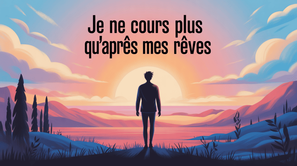 je ne cours plus qu'après mes rêves silhouette horizon lumineux